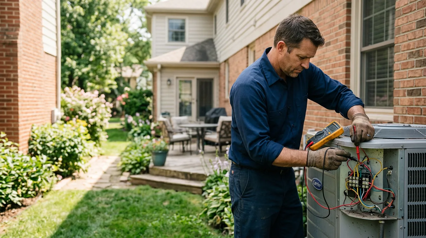HVAC technician working near Macomb, IL